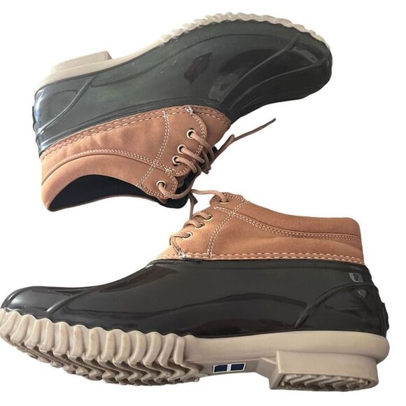 Tommy Hilfiger brown waterproof duck booties size 8 - Picture 2 of 7